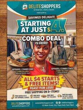 Deliteshoppers $4 Start Combo Deal Live Listing Back Up